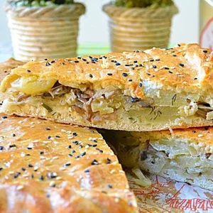 Пирог с картофелем и грибами